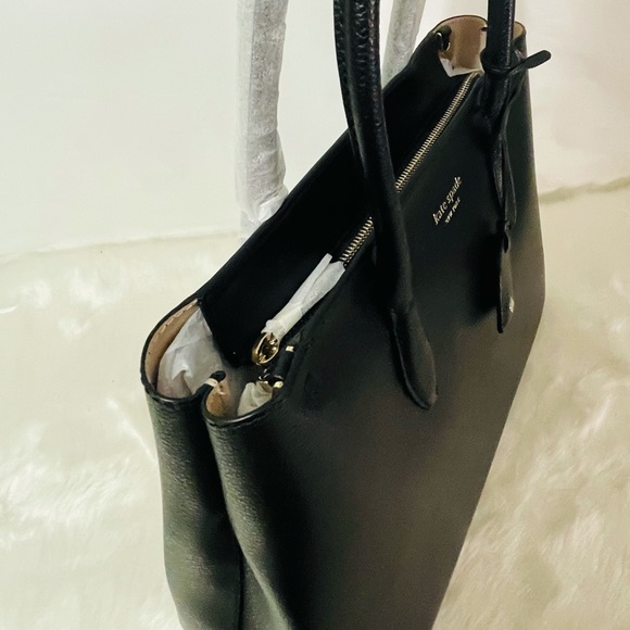NWT Kate Spade Eva medium black handbag Satchel - Picture 11 of 14